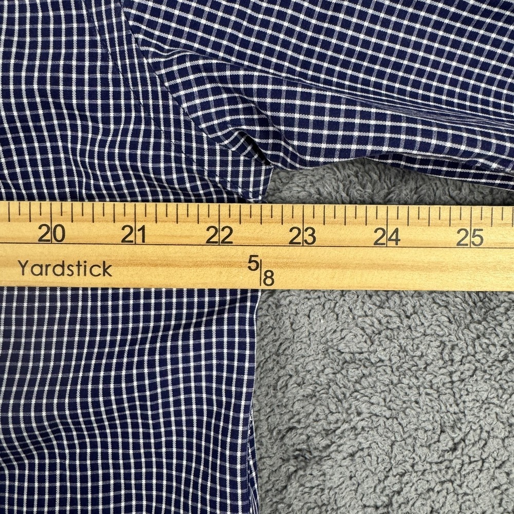 Brooks Brothers Shirt Mens Medium Blue White Non-Iron Button Down Gingham Check‎ - Picture 5 of 6
